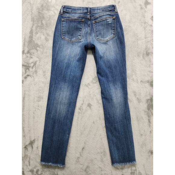 VIGOSS Jagger Distressed Classic Fit Skinny Jean Size W25 L27 Blue Stretch Denim - Picture 4 of 16